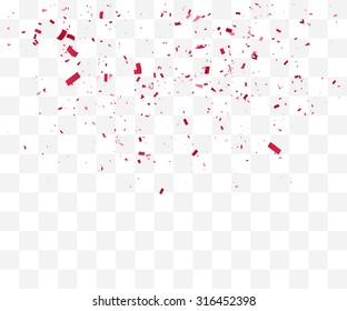 Abstract Background With Many Falling Tiny Confetti Pieces. Vector Background