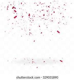 Abstract Background With Many Falling Tiny Confetti Pieces. Vector Background