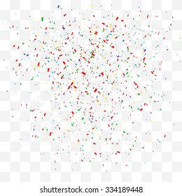 Abstract background with many falling tiny confetti pieces. vector background