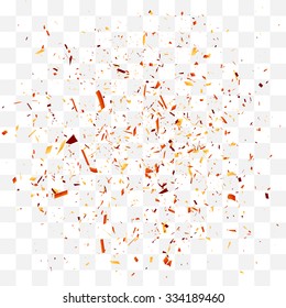 Abstract background with many falling tiny confetti pieces. vector background