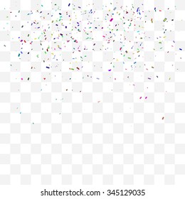 Abstract background with many falling tiny confetti pieces. vector background