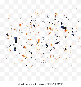 Abstract background with many falling tiny confetti pieces. vector background