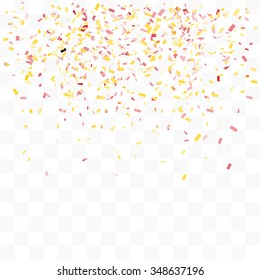 Abstract background with many falling tiny confetti pieces. vector background