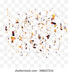 Abstract background with many falling tiny confetti pieces. vector background