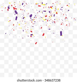 Abstract background with many falling tiny confetti pieces. vector background