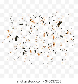 Abstract background with many falling tiny confetti pieces. vector background