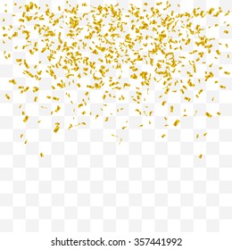 Abstract background with many falling tiny confetti pieces. vector background