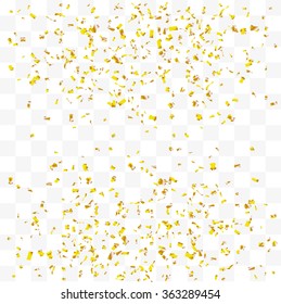 Abstract background with many falling tiny confetti pieces. vector background