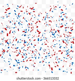 Abstract background with many falling tiny confetti pieces. vector background