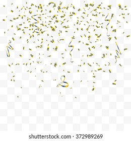 Abstract background with many falling tiny confetti pieces. vector background