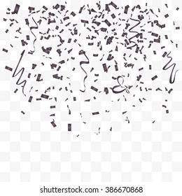 Abstract background with many falling tiny confetti pieces. vector background