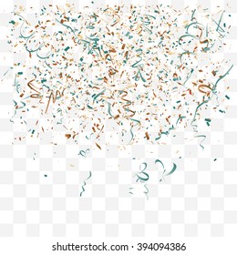 Abstract background with many falling tiny confetti pieces. vector background