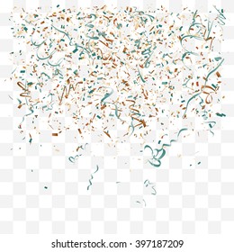 Abstract background with many falling tiny confetti pieces. vector background