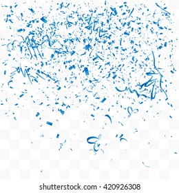 Abstract background with many falling tiny confetti pieces. vector background