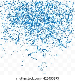 Abstract background with many falling tiny confetti pieces. vector background