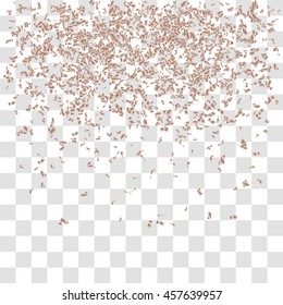 Abstract background with many falling tiny confetti pieces. vector background