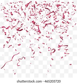 Abstract background with many falling tiny confetti pieces. vector background