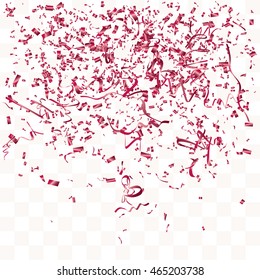Abstract background with many falling tiny confetti pieces. vector background