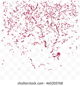 Abstract background with many falling tiny confetti pieces. vector background
