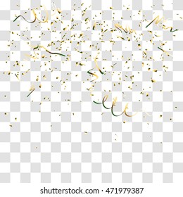 Abstract background with many falling tiny confetti pieces. vector background