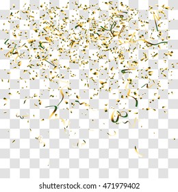 Abstract background with many falling tiny confetti pieces. vector background