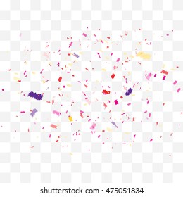 Abstract background with many falling tiny confetti pieces. vector background