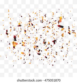 Abstract background with many falling tiny confetti pieces. vector background