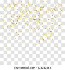 Abstract background with many falling tiny confetti pieces. vector background