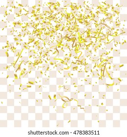 Abstract background with many falling tiny confetti pieces. vector background