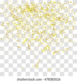 Abstract background with many falling tiny confetti pieces. vector background