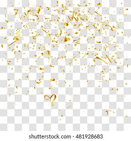 Abstract background with many falling tiny confetti pieces. vector background