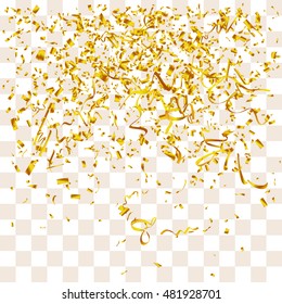 Abstract background with many falling tiny confetti pieces. vector background