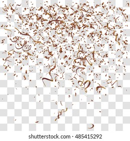 Abstract background with many falling tiny confetti pieces. vector background