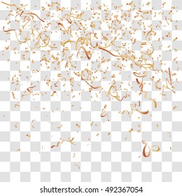 Abstract background with many falling tiny confetti pieces. vector background