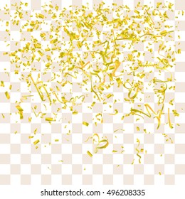 Abstract background with many falling tiny confetti pieces. vector background