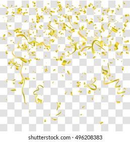 Abstract background with many falling tiny confetti pieces. vector background