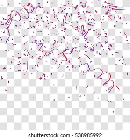 Abstract background with many falling tiny confetti pieces. vector background