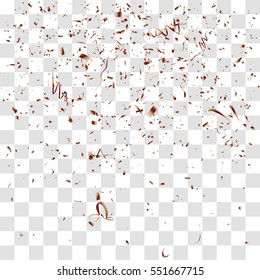 Abstract background with many falling tiny confetti pieces. vector background