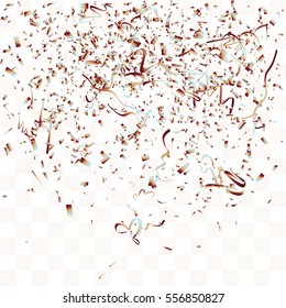 Abstract background with many falling tiny confetti pieces. vector background