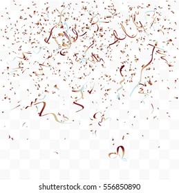 Abstract background with many falling tiny confetti pieces. vector background
