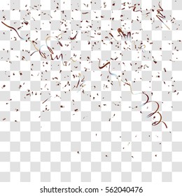 Abstract background with many falling tiny confetti pieces. vector background