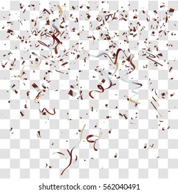 Abstract background with many falling tiny confetti pieces. vector background