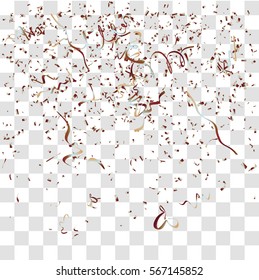 Abstract background with many falling tiny confetti pieces. vector background