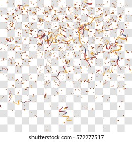 Abstract background with many falling tiny confetti pieces. vector background
