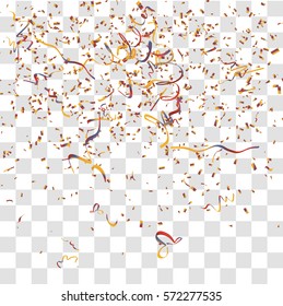 Abstract background with many falling tiny confetti pieces. vector background