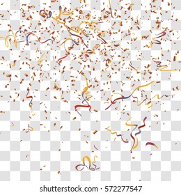 Abstract background with many falling tiny confetti pieces. vector background