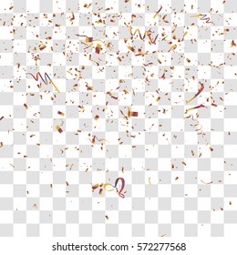 Abstract background with many falling tiny confetti pieces. vector background