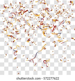 Abstract background with many falling tiny confetti pieces. vector background