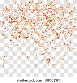 Abstract background with many falling tiny confetti pieces. vector background