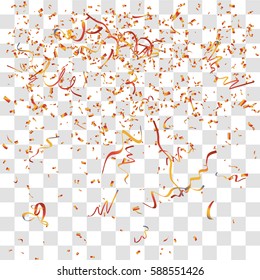 Abstract background with many falling tiny confetti pieces. vector background